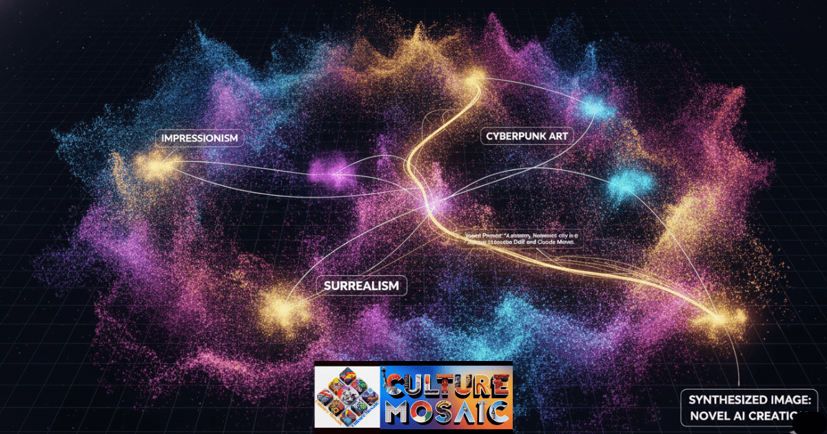 Cutting-Edge Technology. A 3D map of a neural network's latent space showing how concepts like color and style are mathematically linked.