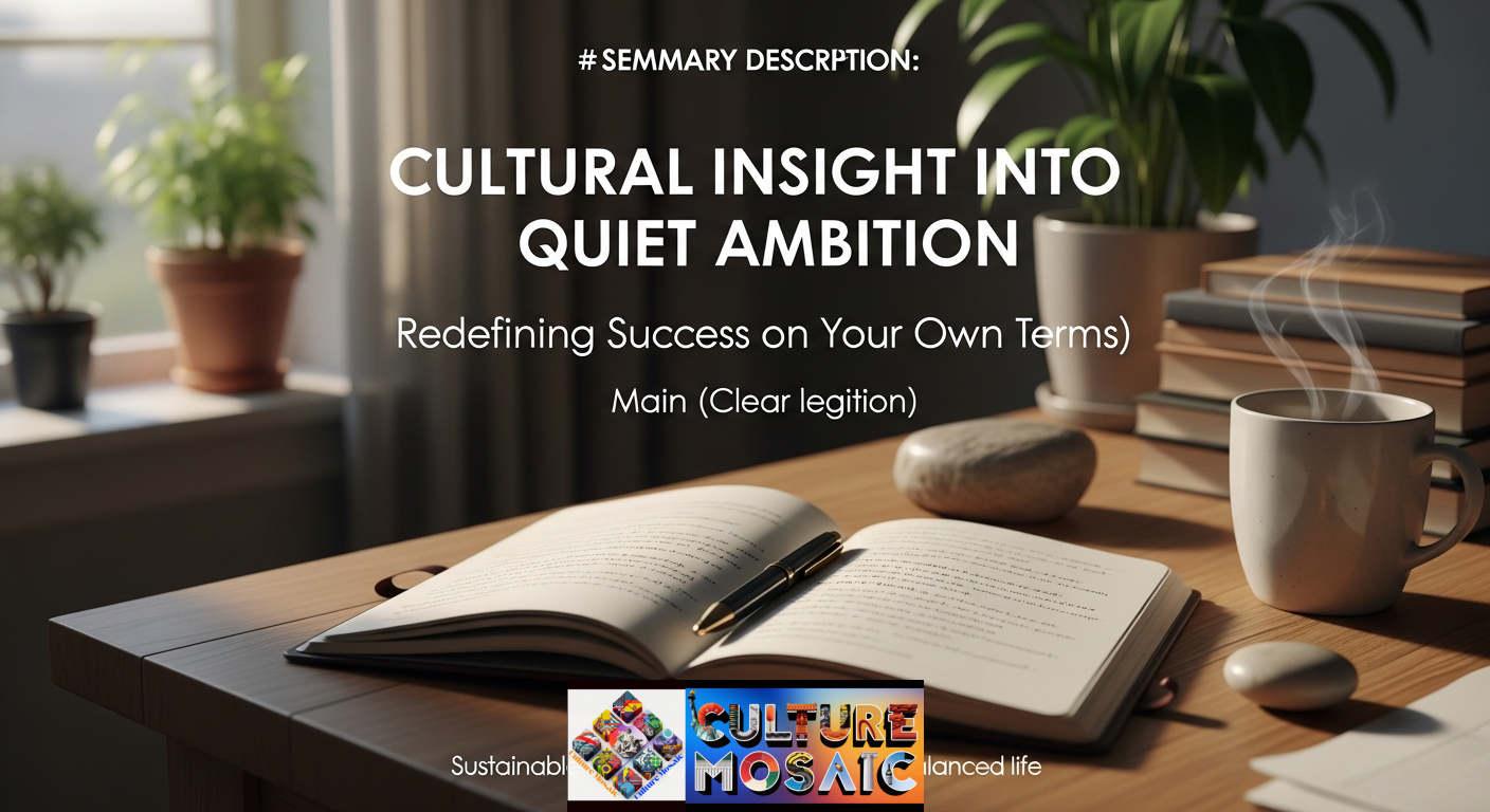 Cultural Insight into Quiet Ambition