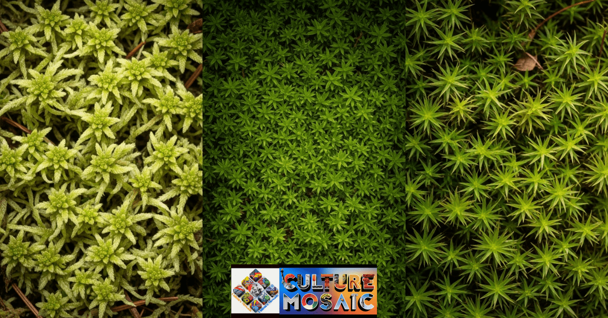 Close-up of different moss textures for 3D biophilic wall installations.