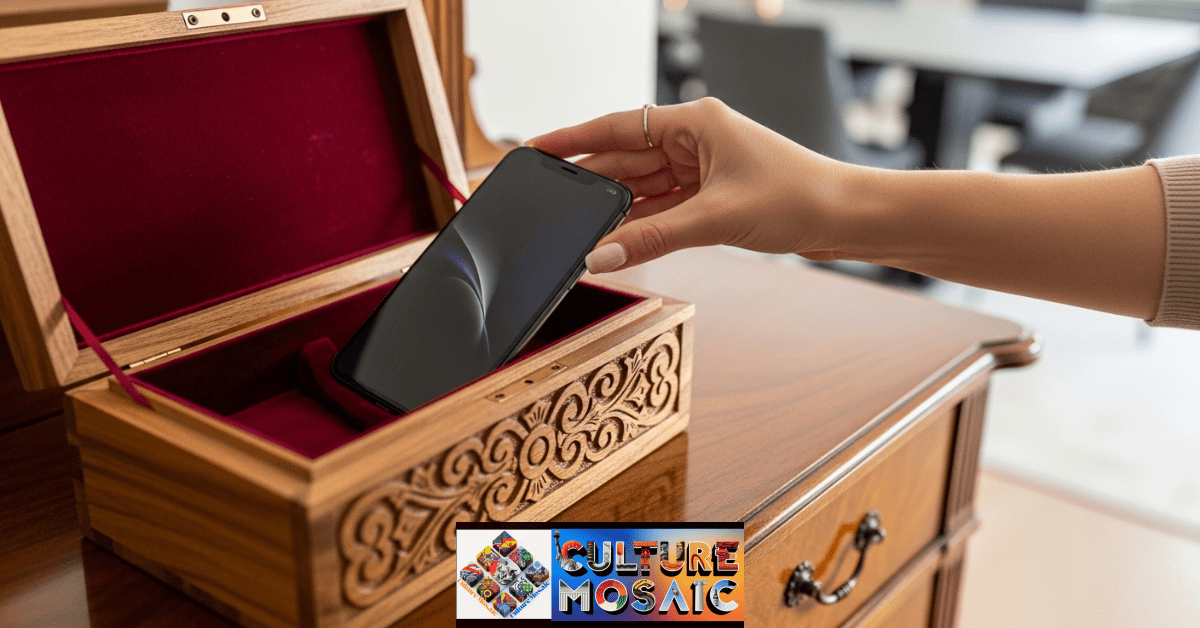 Using a Faraday box as a boundary tool to protect family dinner traditions from phone notifications.